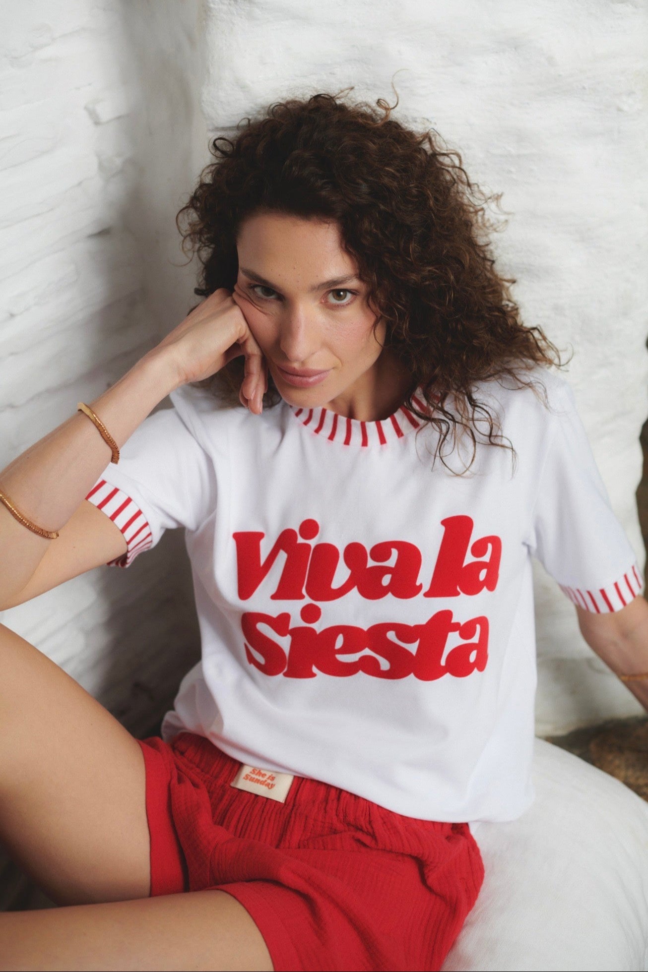 T-SHIRT SIESTA BIAŁY