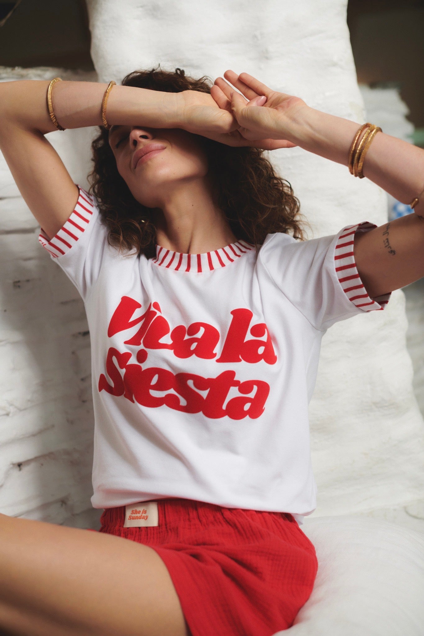 T-SHIRT SIESTA BIAŁY