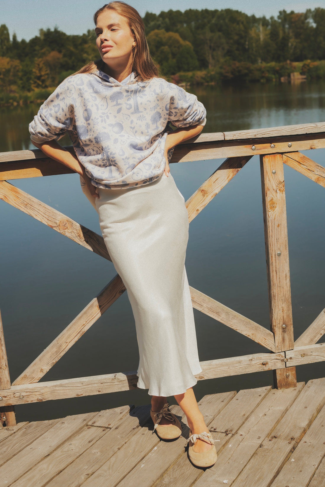 SPÓDNICA TOSKANIA ŚMIETANKOWA