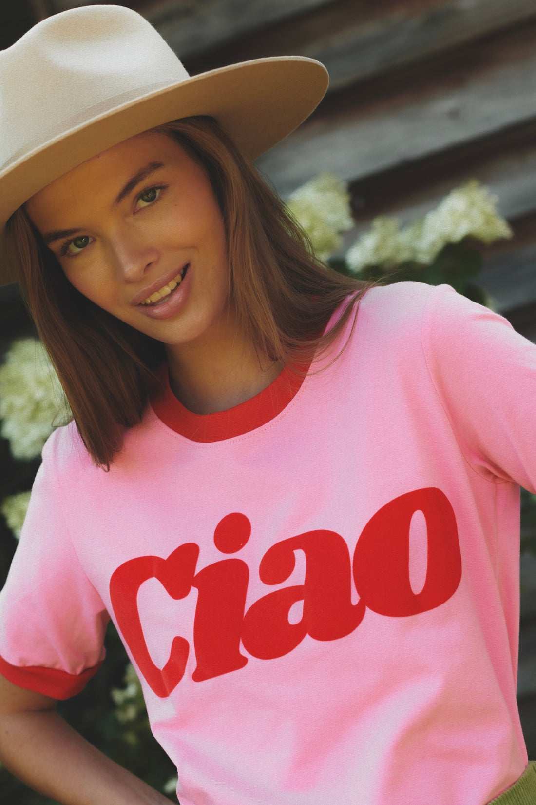 T-SHIRT CIAO SUNDAY RÓŻOWY